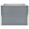 Raised Garden Bed 63"x31.5"x17.7" Galvanized Steel Gray