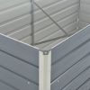 Raised Garden Bed 63"x31.5"x17.7" Galvanized Steel Gray